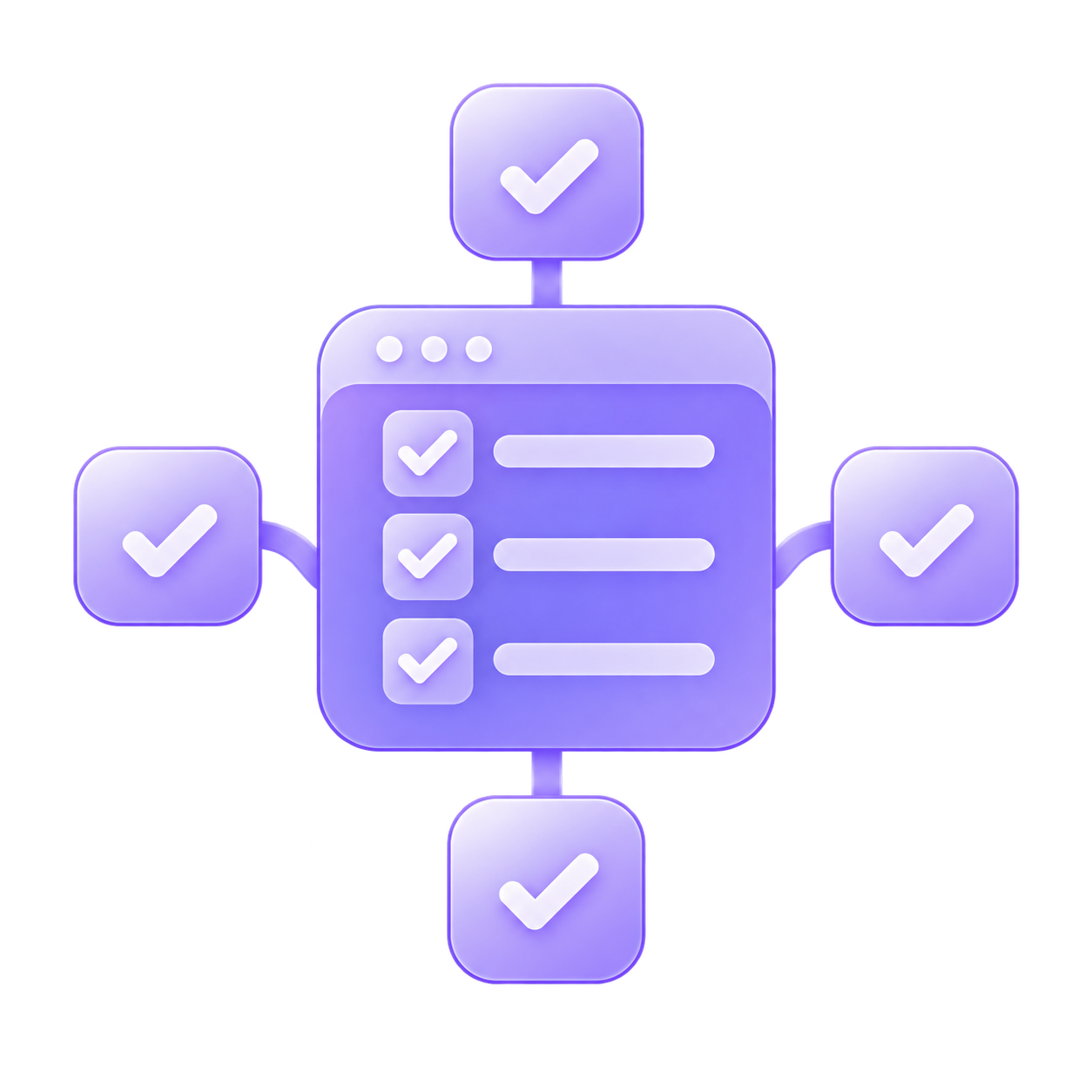 Monochrome Check List Icon