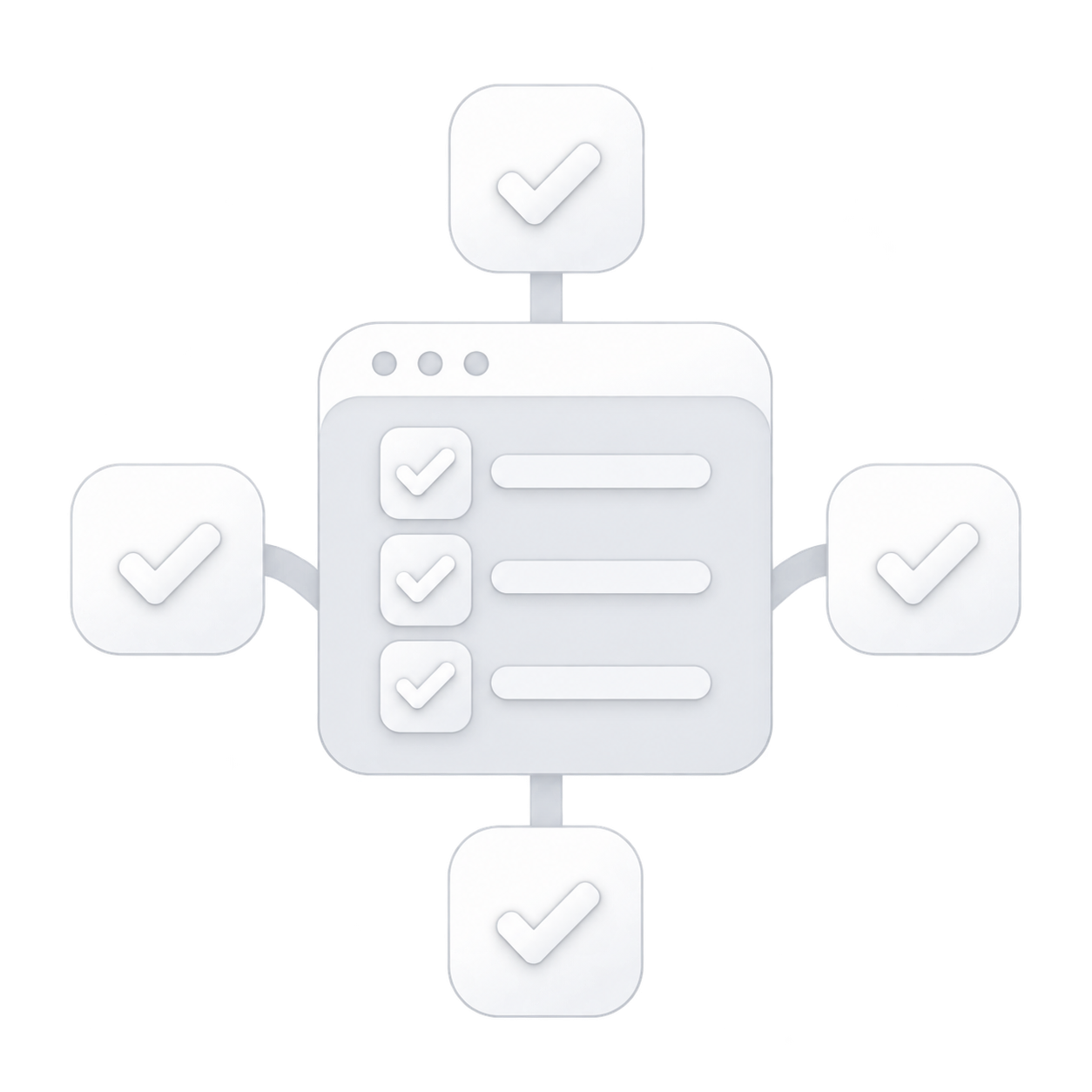 Monochrome Check List Icon