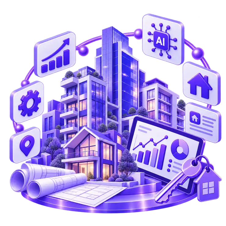 Real estate property operations managed with ERP software