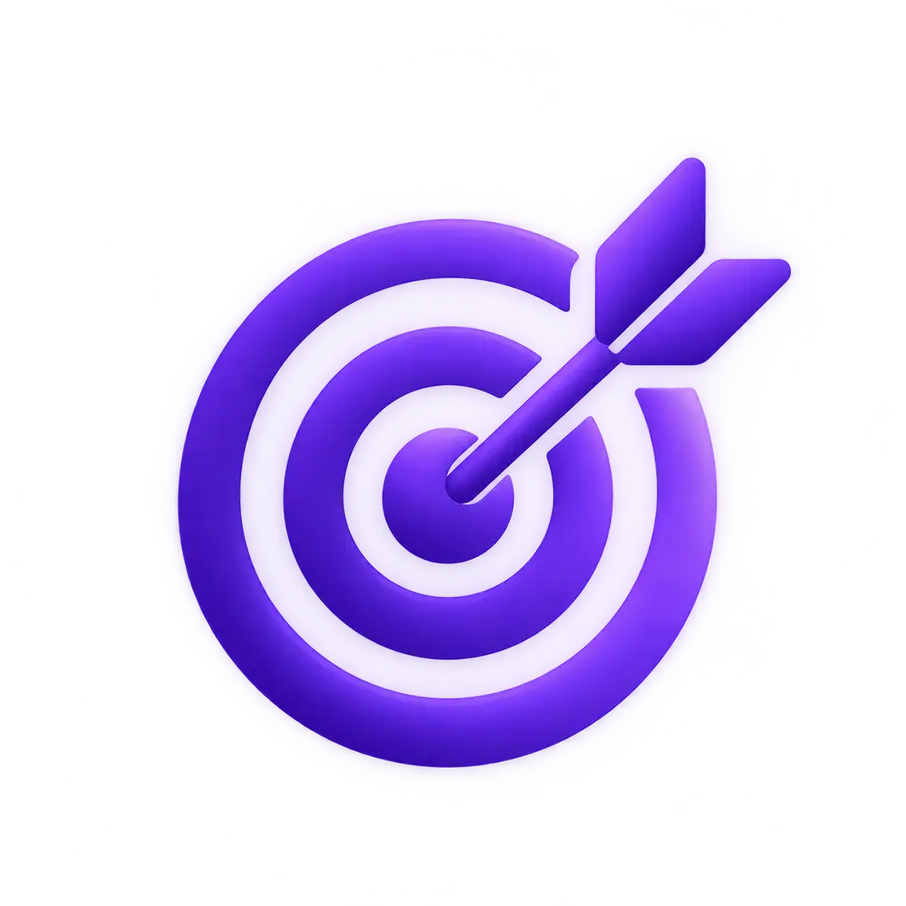 Target icon for business goals and outcomes